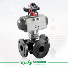 Wcb/Stainless Steel Pneumatic Flange Ball Valve